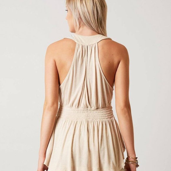 Free People Megan Embroidered Peplum Tank, Sz M - Picture 4 of 4